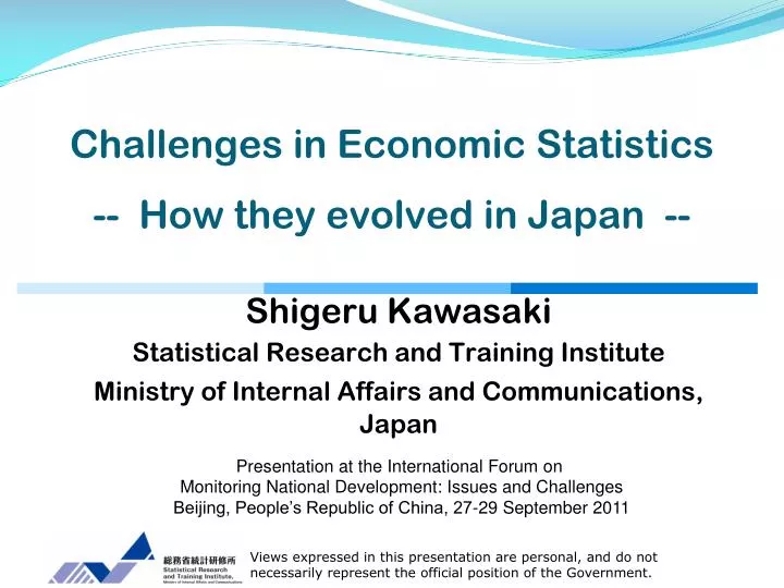 challenges in economic statistics how they evolved in japan