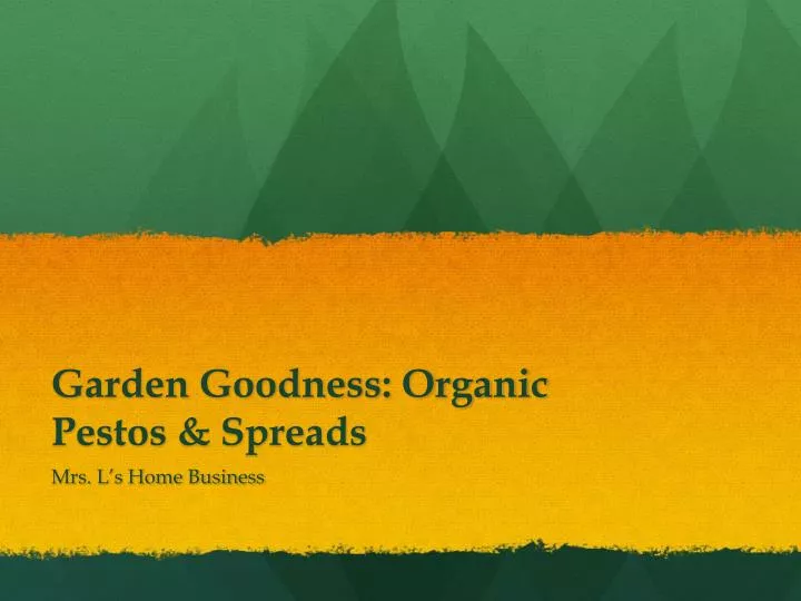 garden goodness organic pestos spreads