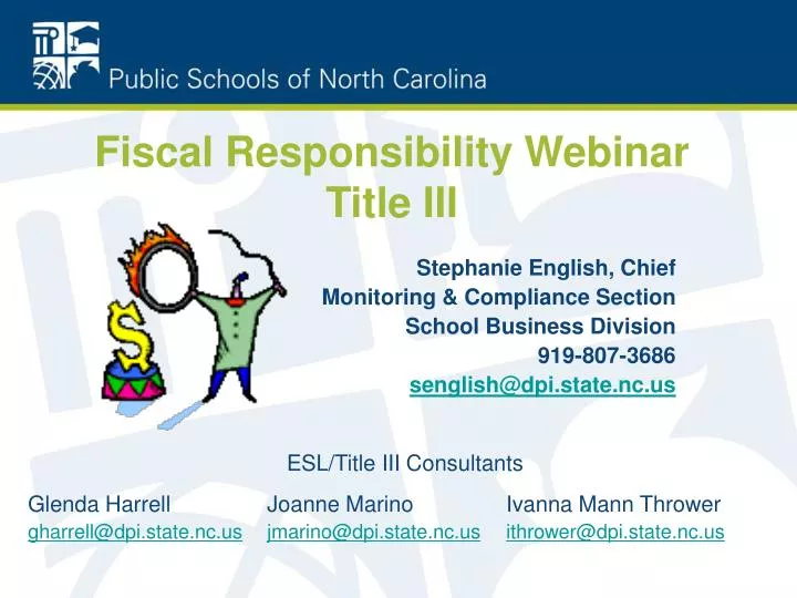 fiscal responsibility webinar title iii
