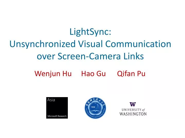 lightsync unsynchronized visual communication over screen camera links