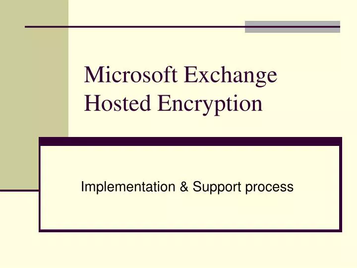microsoft exchange hosted encryption