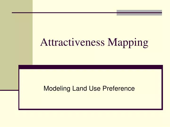 attractiveness mapping