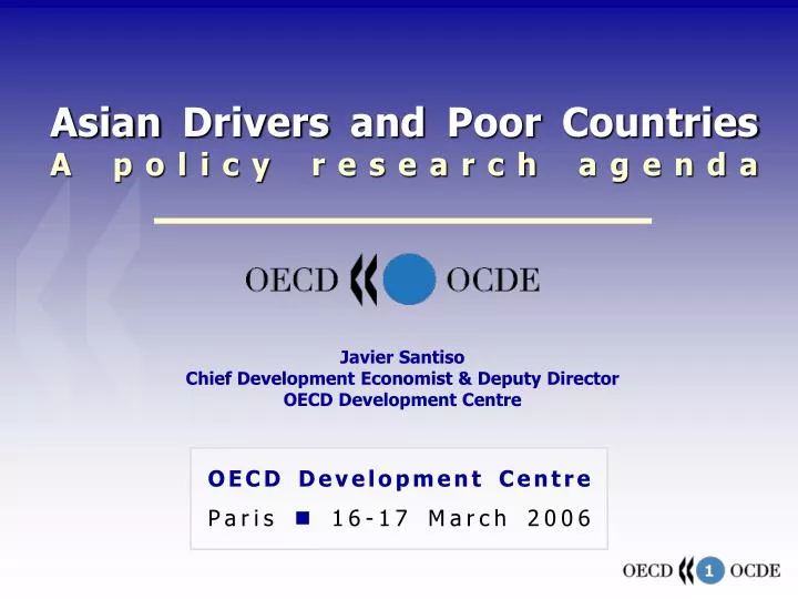 asian drivers and poor countries a policy research agenda