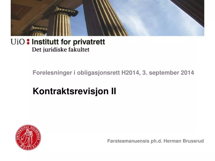 forelesninger i obligasjonsrett h2014 3 september 2014