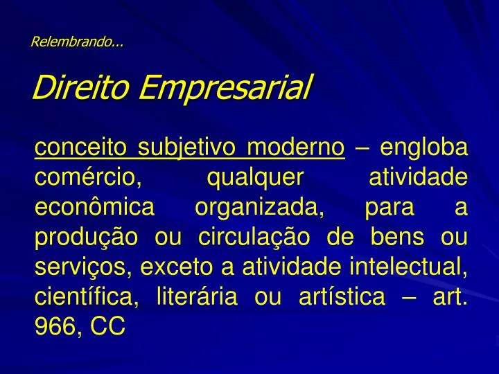 relembrando direito empresarial