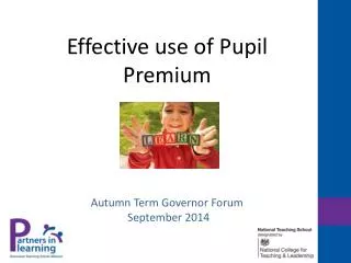 Effective use of Pupil Premium