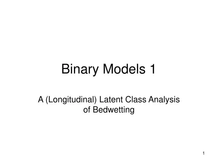 binary models 1