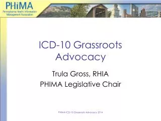 ICD-10 Grassroots Advocacy