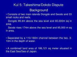Kul 5: Takeshima/Dokdo Dispute