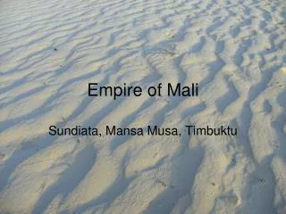 Empire of Mali
