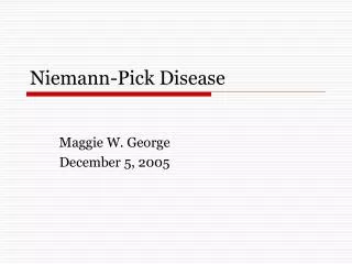Niemann-Pick Disease