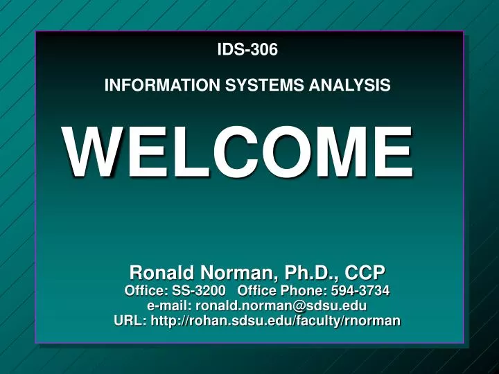 ids 306 information systems analysis