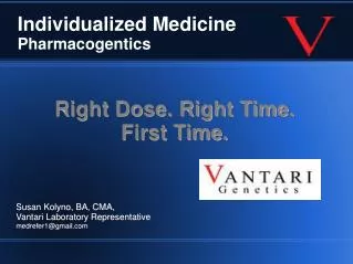 Individualized Medicine Pharmacogentics