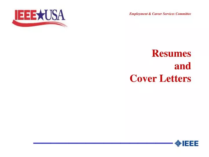 resumes and cover letters