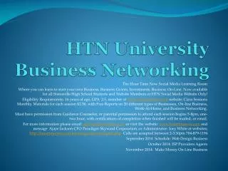 HTN University Business Networking