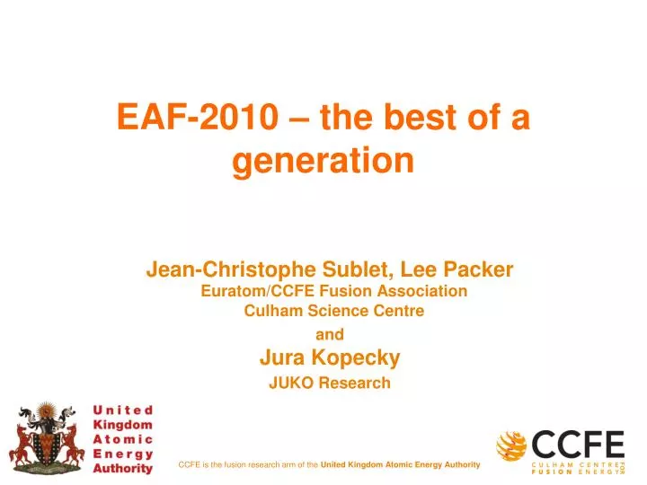 eaf 2010 the best of a generation