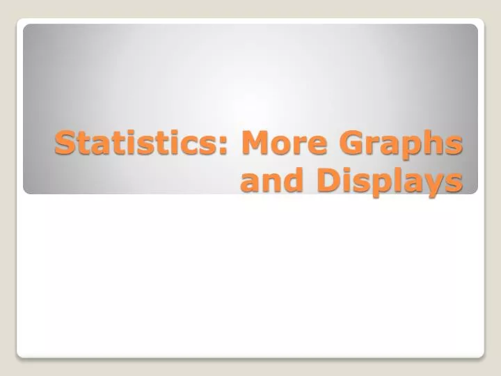 statistics more graphs and displays