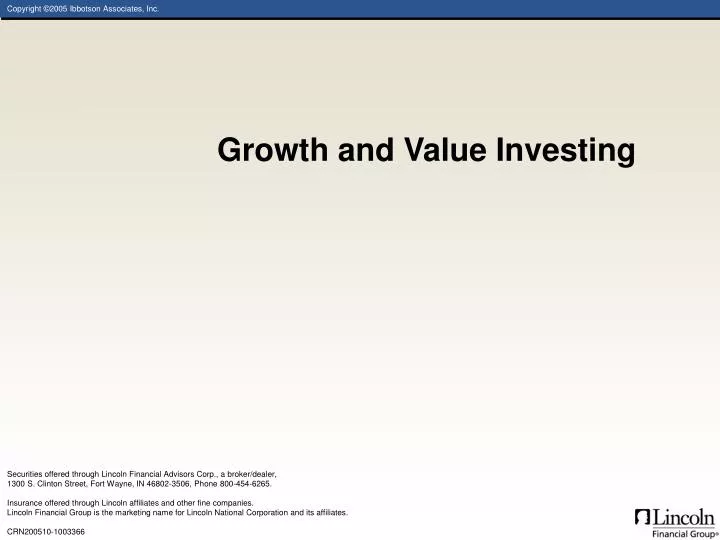 growth and value investing