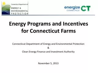 Energy Programs and Incentives for Connecticut Farms