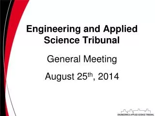 Engineering and Applied Science Tribunal