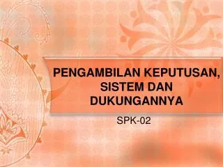 PPT - BAB 11 SISTEM PENDUKUNG PENGAMBILAN KEPUTUSAN PowerPoint ...