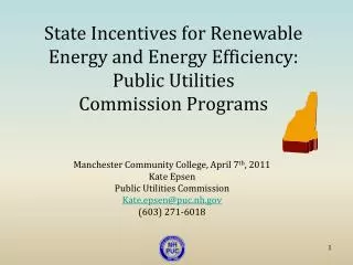 State Incentives for Renewable Energy and Energy Efficiency: Public Utilities Commission Programs