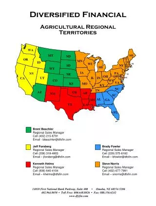 Diversified Financial Agricultural Regional Territories