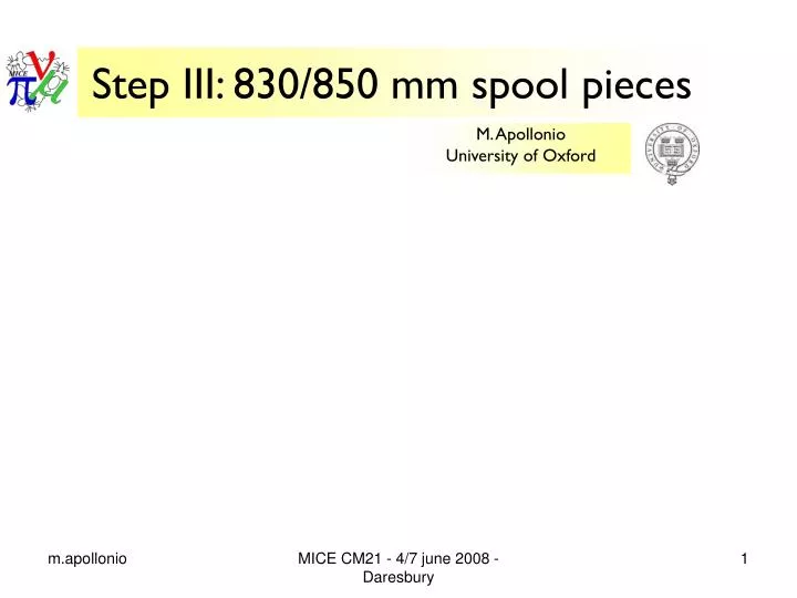 step iii 830 850 mm spool pieces