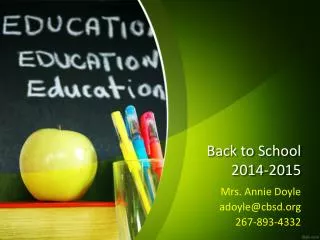 Back to School 2014-2015