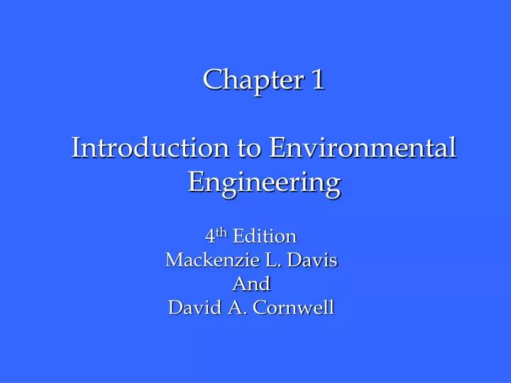 chapter 1 introduction to environmental engineering