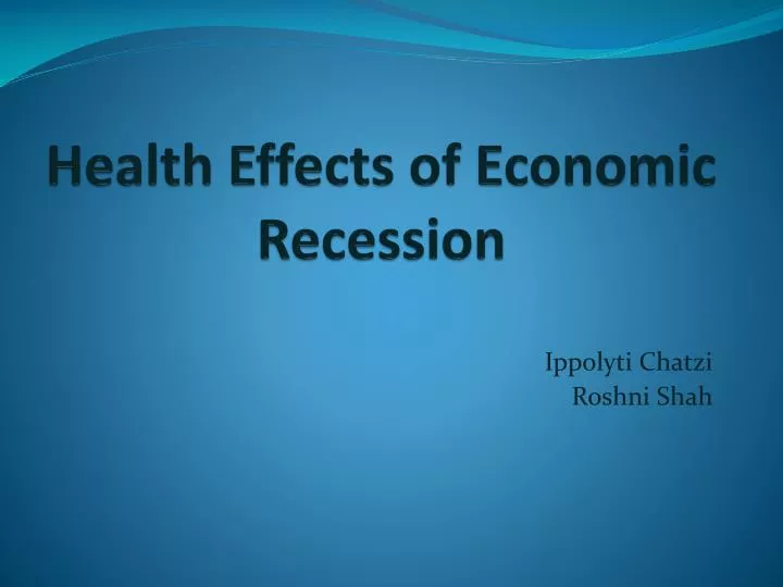 health effects of economic recession