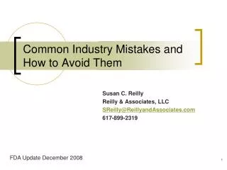 Common Industry Mistakes and How to Avoid Them