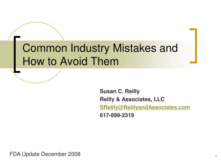 common industry mistakes and how to avoid them