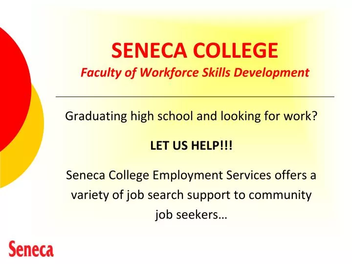seneca college faculty of workforce skills development