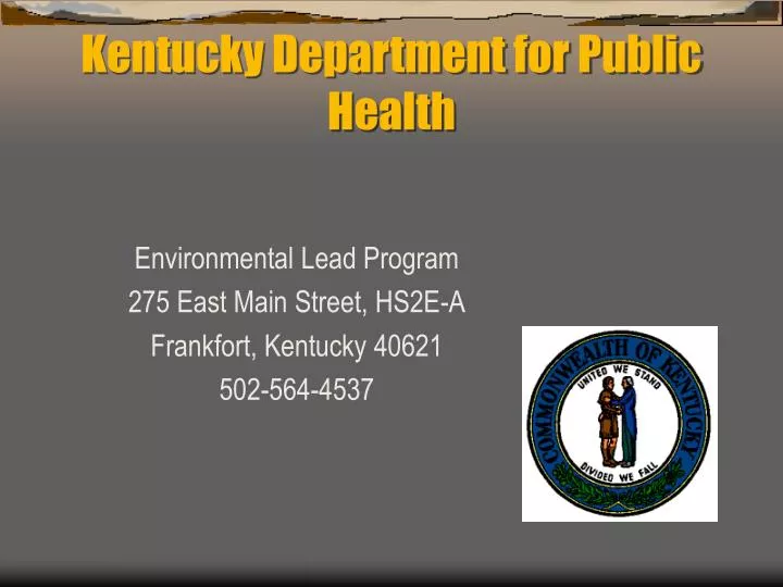 kentucky department for public health