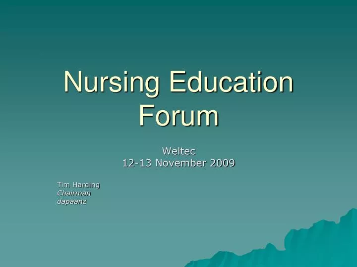 nursing education forum
