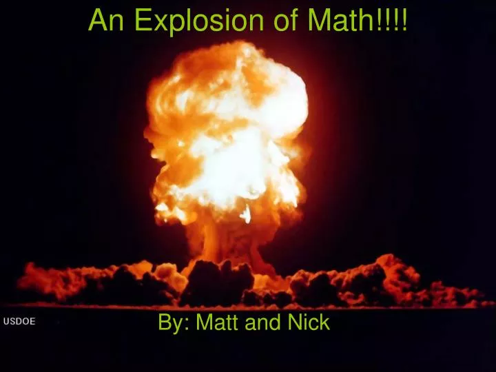 an explosion of math
