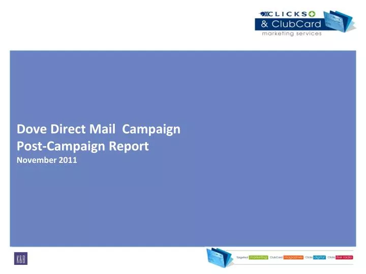 dove direct mail campaign post campaign report november 2011