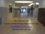 8 th Grade Parent Night 2014 - slide 1