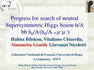 Progress for search of neutral Supersymmetric Higgs boson h/A bb h 0 /A (h 0 /A ? m + m - )