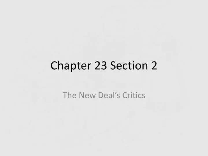 chapter 23 section 2