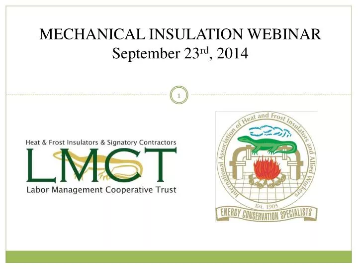 mechanical insulation webinar september 23 rd 2014