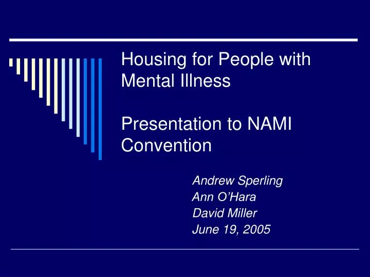 housing for people with mental illness presentation to nami convention