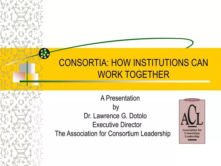 consortia how institutions can work together