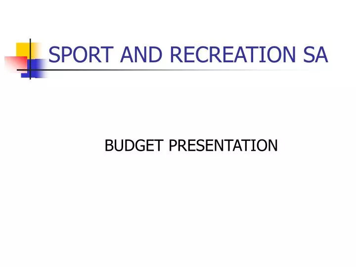 sport and recreation sa