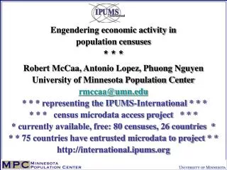 IPUMS: most complete archive of census documentation
