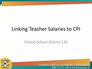 Linking Teacher Salaries to CPI