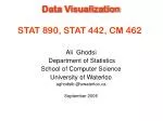 Data Visualization STAT 890, STAT 442, CM 462 - slide 1