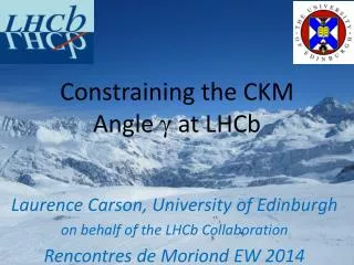 Constraining the CKM Angle ? at LHCb