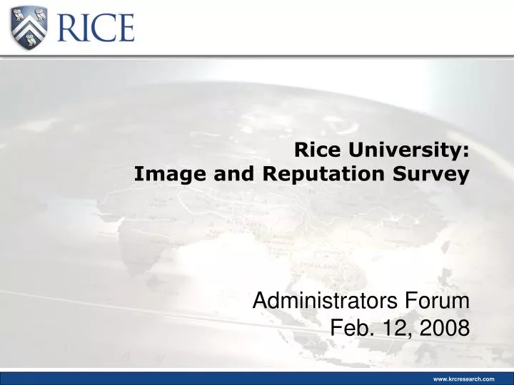 rice university image and reputation survey